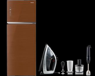Холодильник + Утюг + Блендер Panasonic NR-B510TG-T8 + NI-WT980LTW + MX-S301KTQ