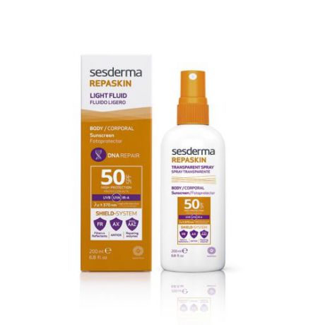 REPASKIN Солнцезащитный прозрачный спрей СЗФ 50, 200 мл (Sesderma, Repaskin)