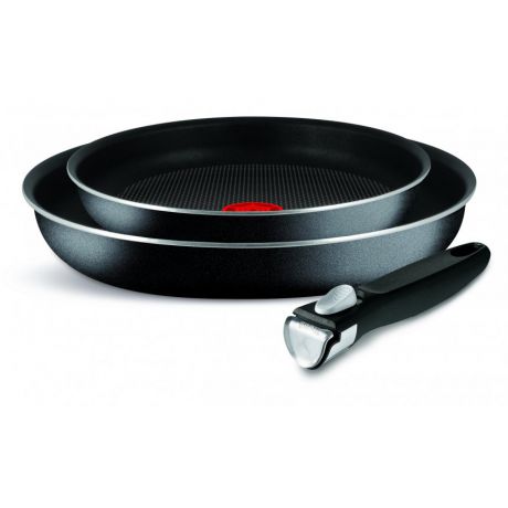 Набор посуды Tefal Ingenio PTFE Black 3, сковороды 22/26 см, съемная ручка 04131810