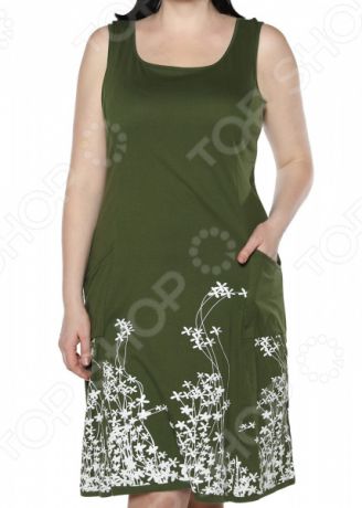 Платье Алтекс «Цветущий сад». Цвет: зеленый