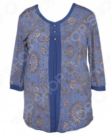 Блуза PreWoman «Цветочная симфония». Цвет: джинсовый