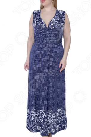 Платье Kidonly «Цветочный блюз». Цвет: синий