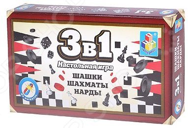 Игра настольная «Шашки, шахматы, нарды» 1toy Т52447