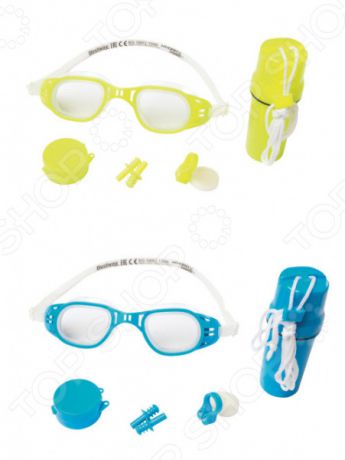 Набор для плавания: очки, беруши и зажим для носа Bestway 26002. В ассортименте