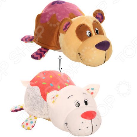 Мягкая игрушка ароматизированная 1 Toy «Вывернушка Ням-Ням 2в1: Панда-Кошечка»