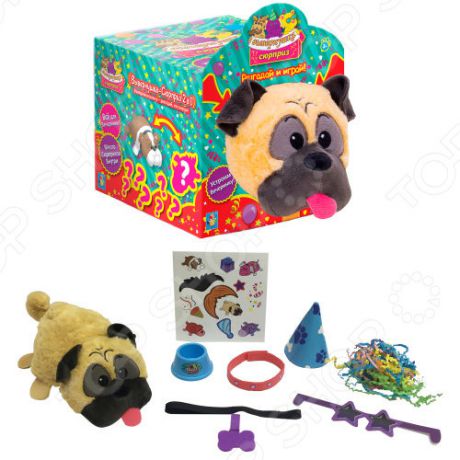 Мягкая игрушка с аксессуарами 1 Toy «Вывернушка-Сюрприз 2 в 1: Мопс»