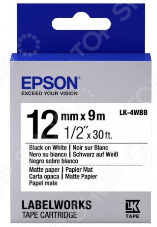 Картридж с лентой Epson LK4WBB