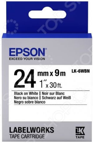 Картридж с лентой Epson LK-6WBN