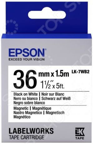 Картридж с магнитной лентой Epson LK-7WB2