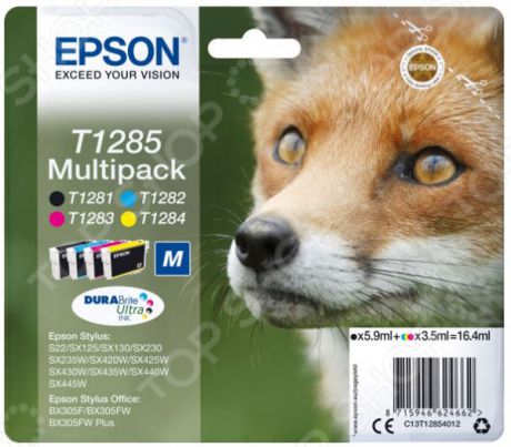 Комплект картриджей Epson T1285 для S22/SX125/SX425/BX305