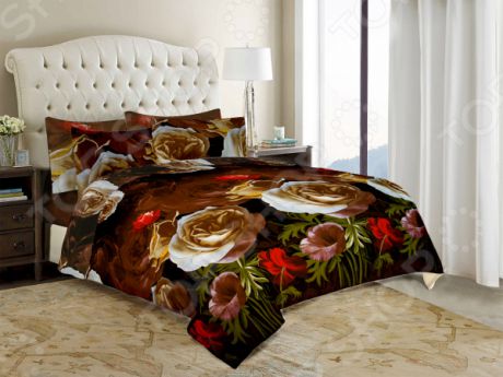 Комплект постельного белья «Аромат цветов». 1,5-спальный. Рисунок: белые розы