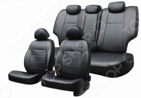 Набор чехлов для сидений Defly Hyundai Solaris, 2011-2017, седан, экокожа