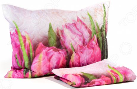 Наволочка декоративная Сирень «Розовые тюльпаны»