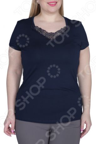 Блуза Ивассорти «Волнующее кружево». Цвет: синий