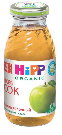 Сок HIPP Мягкий яблочный, c 4 месяцев