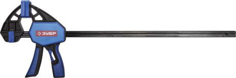 Струбцина ручная пистолетная ЗУБР "ПРОФЕССИОНАЛ" корпус нейлон,армир фиберглассом,двухкомп ручки,метал рейка,600/790мм,150кгс
