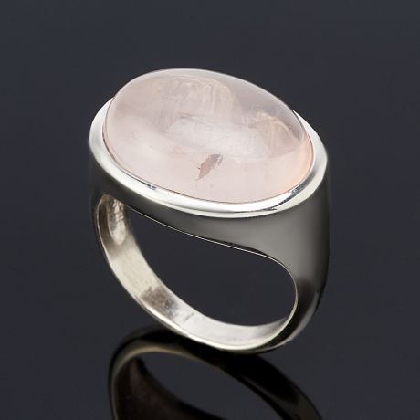 Кольцо розовый кварц (серебро 925 пр.) размер 17
