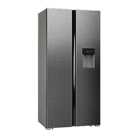 Холодильник HIBERG RFS-484DX NFXq, двухкамерный, серебристый