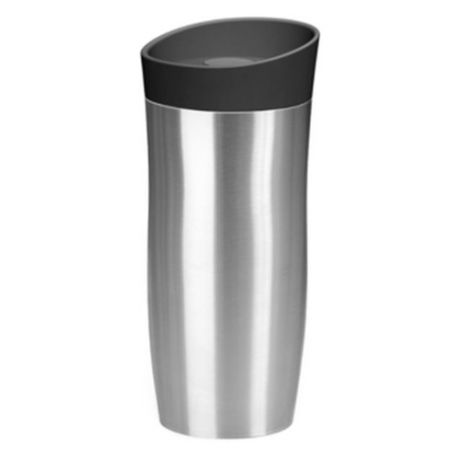 Термокружка TEFAL City Mug K3120174, 0.36л, черный/ серебристый
