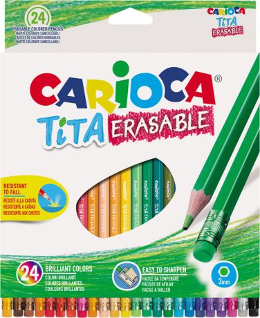 Карандаши Carioca Tita Erasable, 262582, 24 цвета