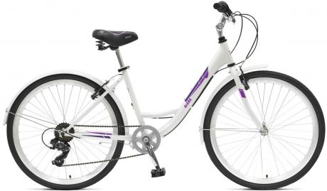 Велосипед городской Idol Aloha Comfort, 7 скоростей, колеса 26", белый