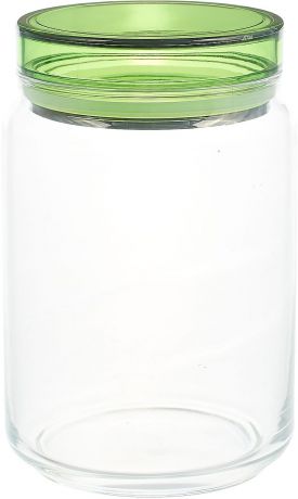 Банка для продуктов Luminarc Колорлишэс, прозрачный, зеленый, 1 л
