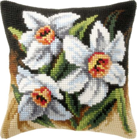 Набор для вышивания подушки полным крестом Orchidea, 9092, разноцветный, 40 х 40 см