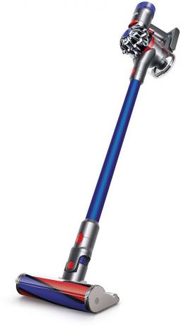 Беспроводной пылесос Dyson SV11 Fluffy (V7 Fluffy), серый металлик, синий