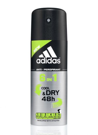Аdidas 6in1 Cool&Dry Anti-Perspirant дезодорант антиперспирант спрей 6 в 1 для мужчин 150 мл