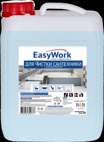 Средство для сантехники EasyWork с гипохлоритом, 302777, 5 л