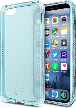 Чехол-накладка Itskins Spectrum Clear для Apple iPhone 5/5S/SE, голубой