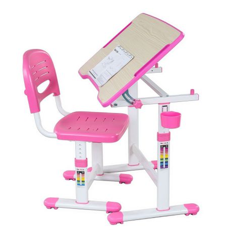 Набор детской мебели FunDesk Piccolino II Pink, розовый, белый