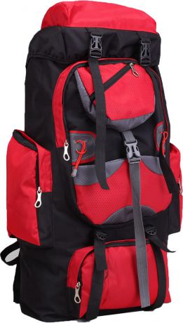 Рюкзак туристический Горы, 3000802, черный, красный