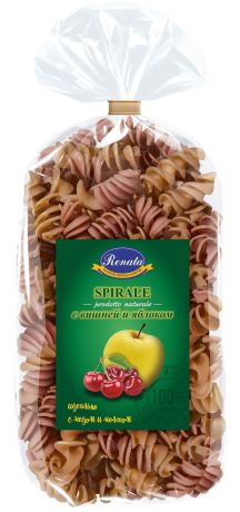 Макароны Renata Spirale спираль с вишней и яблоком, 500