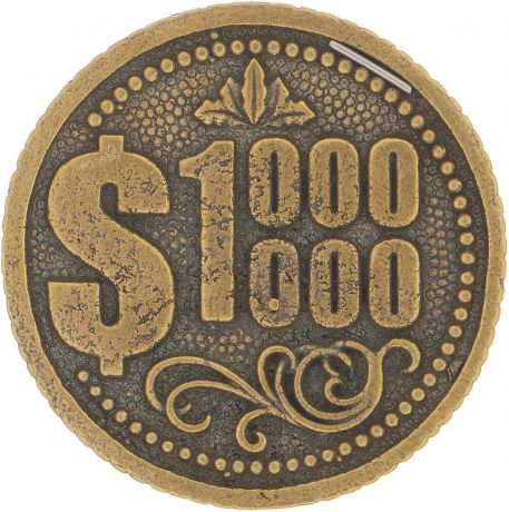 Денежный сувенир Miland Монета Миллион долларов, Т-3704, золотой