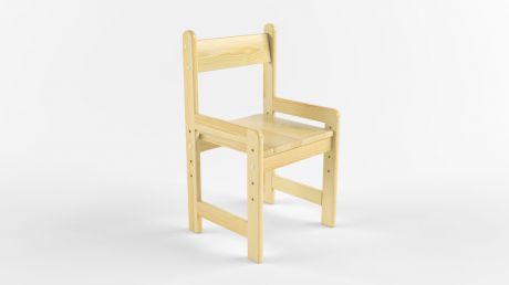 Детский стул Русские Игрушки Растущий «Стул» деревянный, сосна (не окрашен), бежевый, белый, светло-бежевый, светло-коричневый