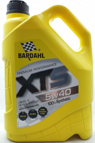 Моторное масло Bardahl XTS, синтетическое, 5W-40, SN/CF, 5 л