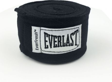 Боксерский бинт Everlast Elastic, 4464BK, черный, 3,5 м