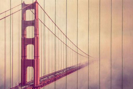 Мост в тумане 60 х 90 см