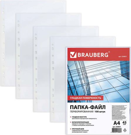 Файл Brauberg, А4, 45 мкм, 226831, 100 шт