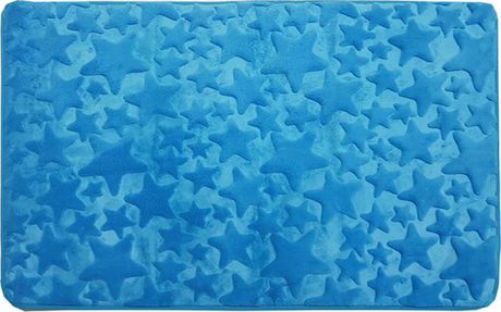 Коврик для ванной Dasch Fresh Звезды, голубой, 50 х 80 см