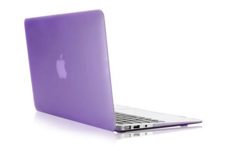 Чехол для ноутбука Gurdini Чехол MacBook Air 13" накладка пластик матовый сиреневый, сиреневый