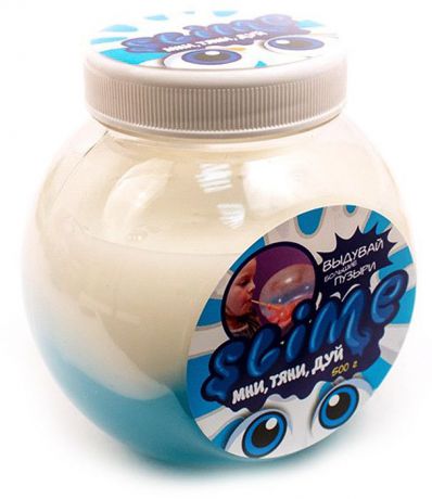 Жвачка для рук Slime Mega Mix, цвет: синий, белый, 500 г