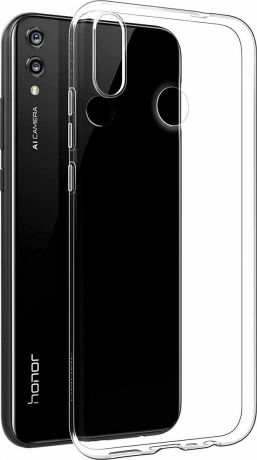 Чехол-накладка Brosco для Huawei Honor 8X, прозрачный