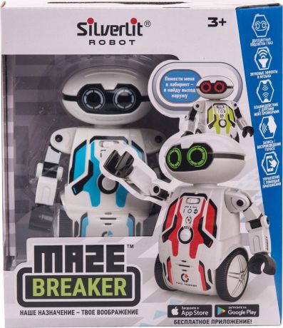 Игрушечный робот Silverlit Мэйз Брейкер, 88044S-4, белый, синий