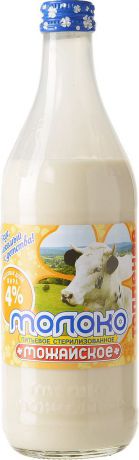Молоко Можайское молоко, топленое, стерилизованное 4%, 450 мл