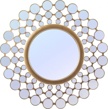 Зеркало интерьерное Русские Подарки, 237919, золотой, диаметр 45 см