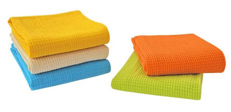 Набор кухонных полотенец Коллекция НВП4, синий, желтый, оранжевый, бежевый, зеленый
