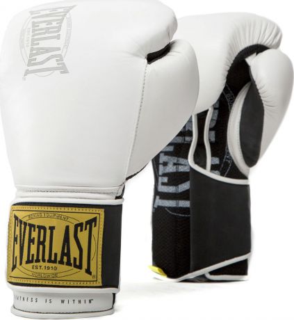 Перчатки тренировочные Everlast 1910 Classic, белый, 12 oz