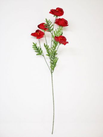 Искусственные цветы Coneko "Маки искусственные 70 см" 555979_red , 29 см